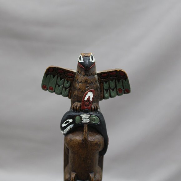 Vintage Resin Totem Pole - 4 totems by Boma - Cast Piece - Picture 2 of 10
